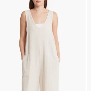 NWT Olive Neutral Green Sleeveless Wide Leg Jumpsuit